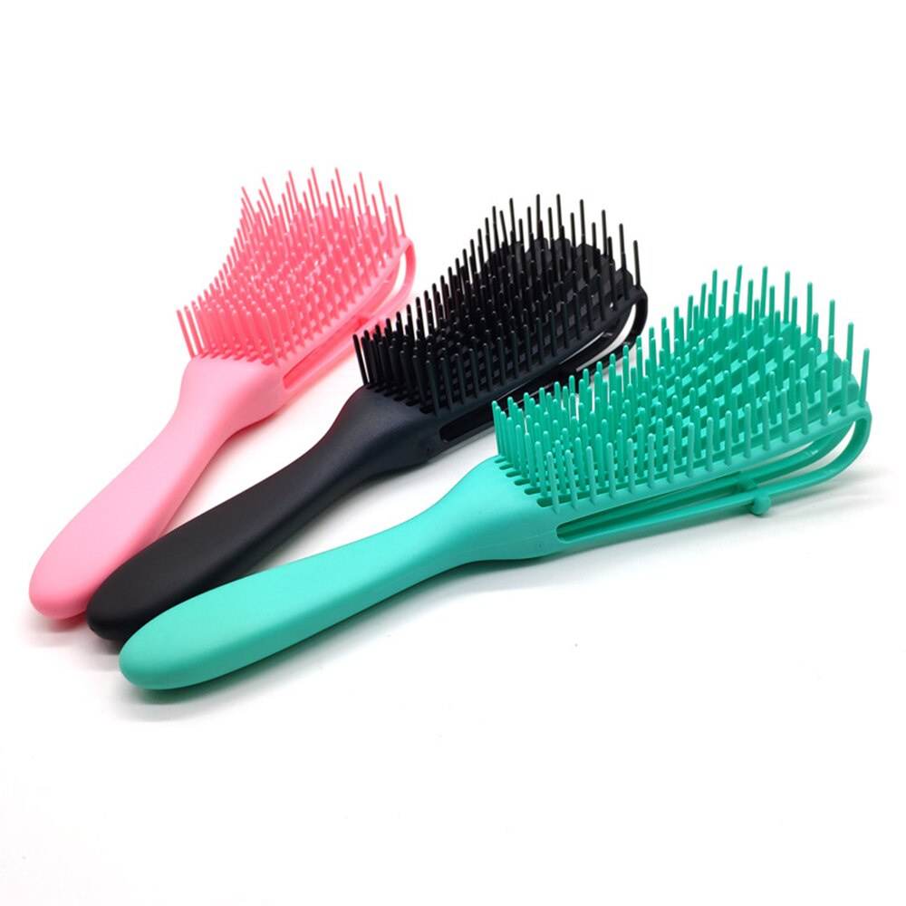 Cepillo de goma para cabello rizado con caja, cepillo de goma para cabello, cepillo masajeador de cuero cabelludo, accesorios de baño