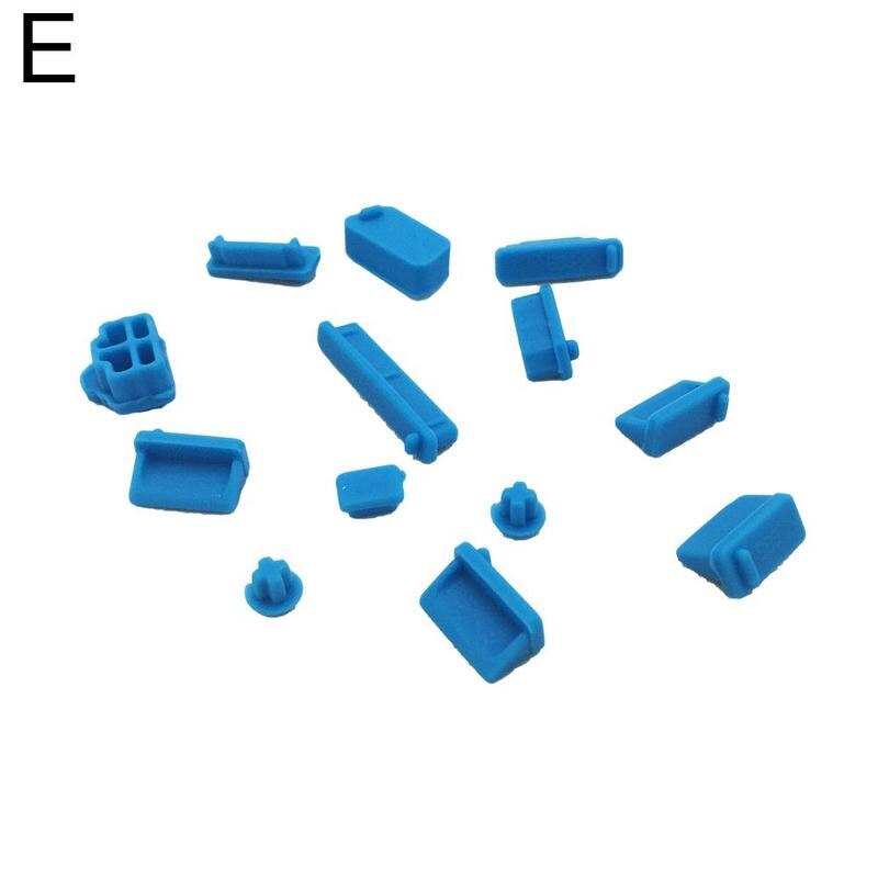 1 Bag Universal Elastic Silicone Anti-dust Laptop Port Protector Dustproof Notebook Computer Port Plug Anti-dust Stopper Cover: blue