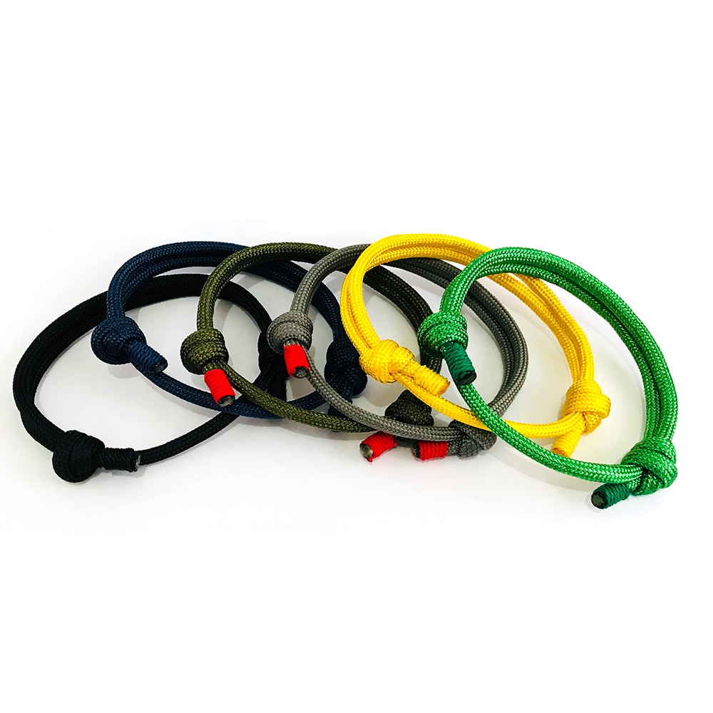 Pulsera ajustable de paracaídas de supervivencia para hombre y mujer, cuerda trenzada de emergencia para deportes al aire libre, de joyería, 1 Uds., 550