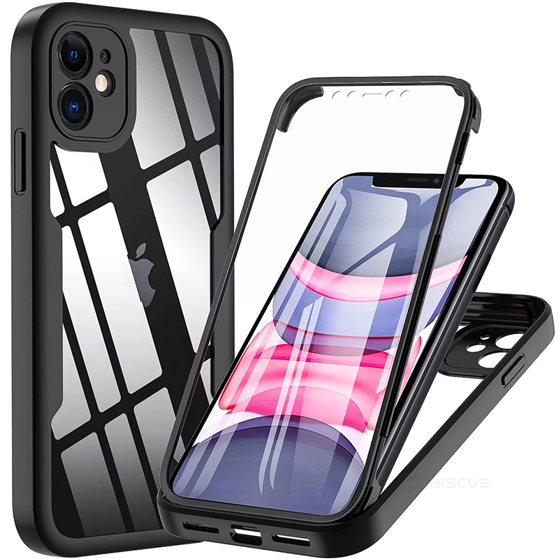 Funda protectora de cuerpo completo 360 para iPhone 15 14 13 12 11 Pro Max X XR 7 8 Plus SE cubierta frontal a prueba de golpes