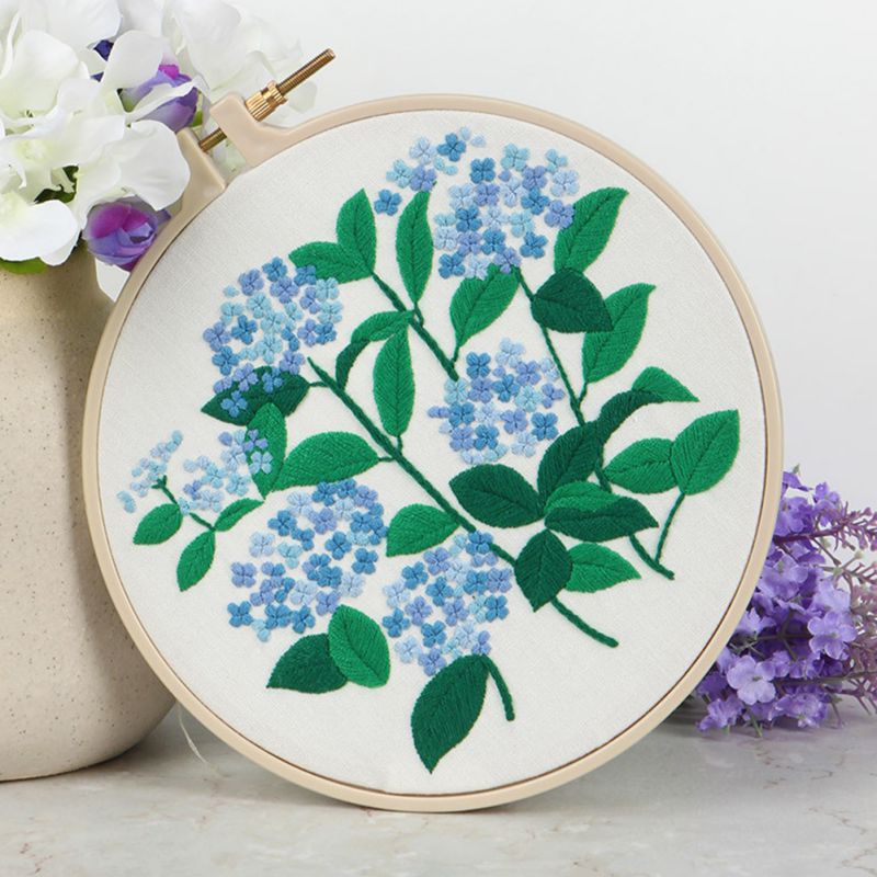 DIY Handmade Embroidery Set For Beginner Material Package Embroidery Embroidery Kit Flower Pattern Needlework Kits #2