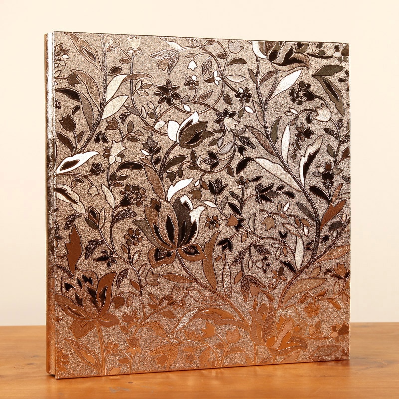 Álbum de fotos de cuero PU, , 600 bolsillos, Vintage, tallado, hecho a mano, DIY, álbum de recortes, Foto, álbum de memoria