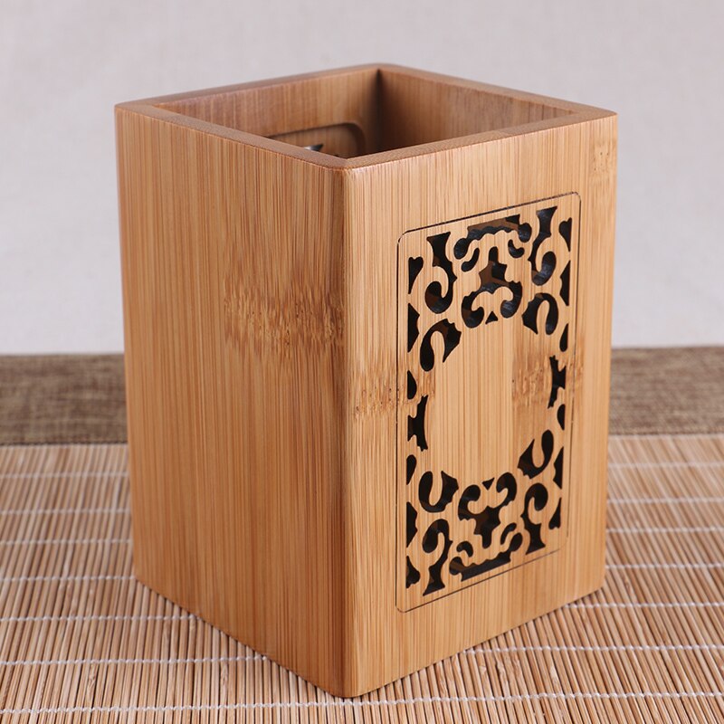 Portalápices de madera, caja de almacenamiento para decoraciones de oficina, para productos a granel, contenedor de talla, artículos diversos, organizador de escritorio, Vintage