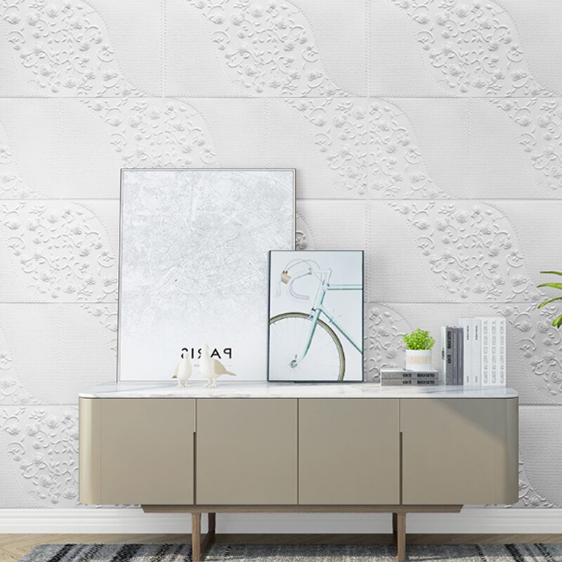 3D Wall Stickers ceiling sticker roof decoration Foam wallpaper waterproof DIY TV background wallpaper decoration sticker