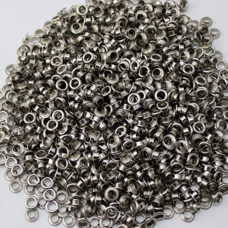 2000sets 4.5MM*8mm*4.5mm Size deviation copper black nickel blow hole garment accessories metal eyelet