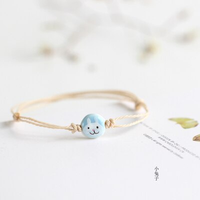 Stundent criativo artesanal cerâmica pulseira jóias simples moda jóias para mulher #1559: 6