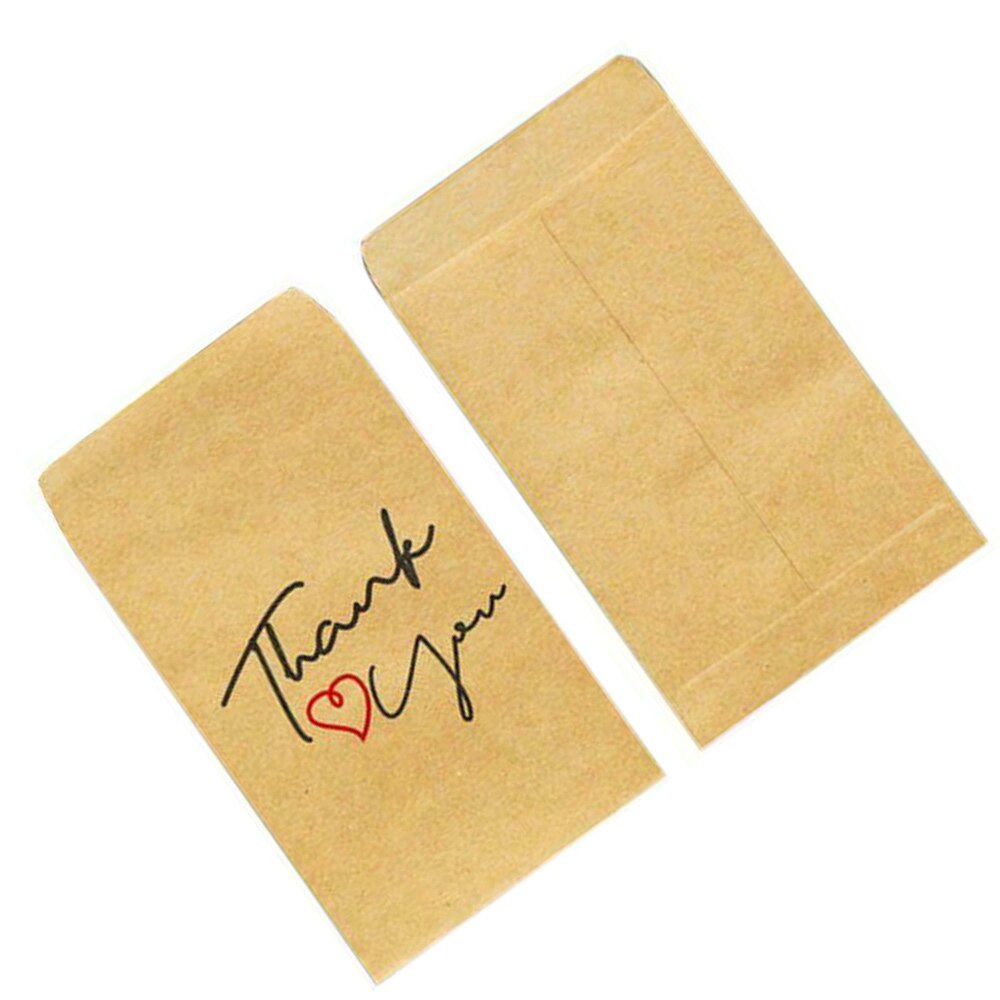 50Pcs Papieren Zak Gemaakt Met Liefde Dank U Kraft Paper Bag Party Wedding Verpakking Snoep Wikkelen Tas