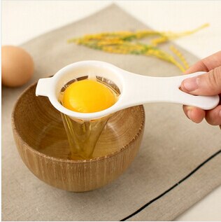 Køkken tilbehør 1pc ægseparator hvid æggeblomme sigtning holder ægseparator ægdeler værktøjer