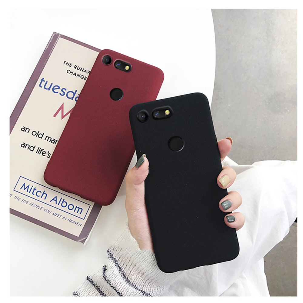 LECAYEE mat couleur unie étui pour Honor View 20 Huawei Honor V20 Anti-coup Silicone souple housse de téléphone Mature charme rouge