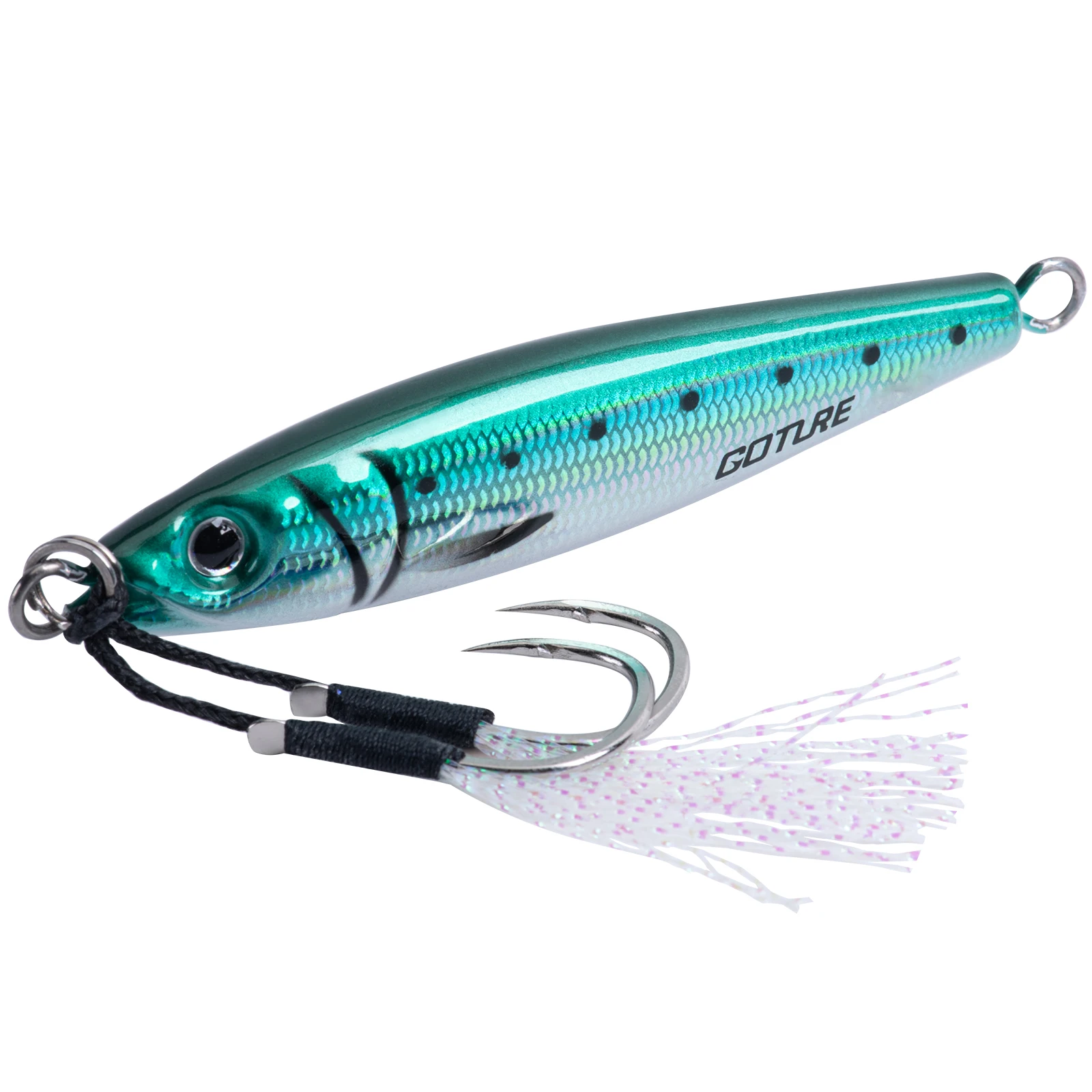 Goture métal coulant appât 30g 60g 80g 100g 150g grands gabarits métalliques verticaux leurre de pêche en haute mer leurre de gabarits d'eau salée appât dur: 40mm / Violet