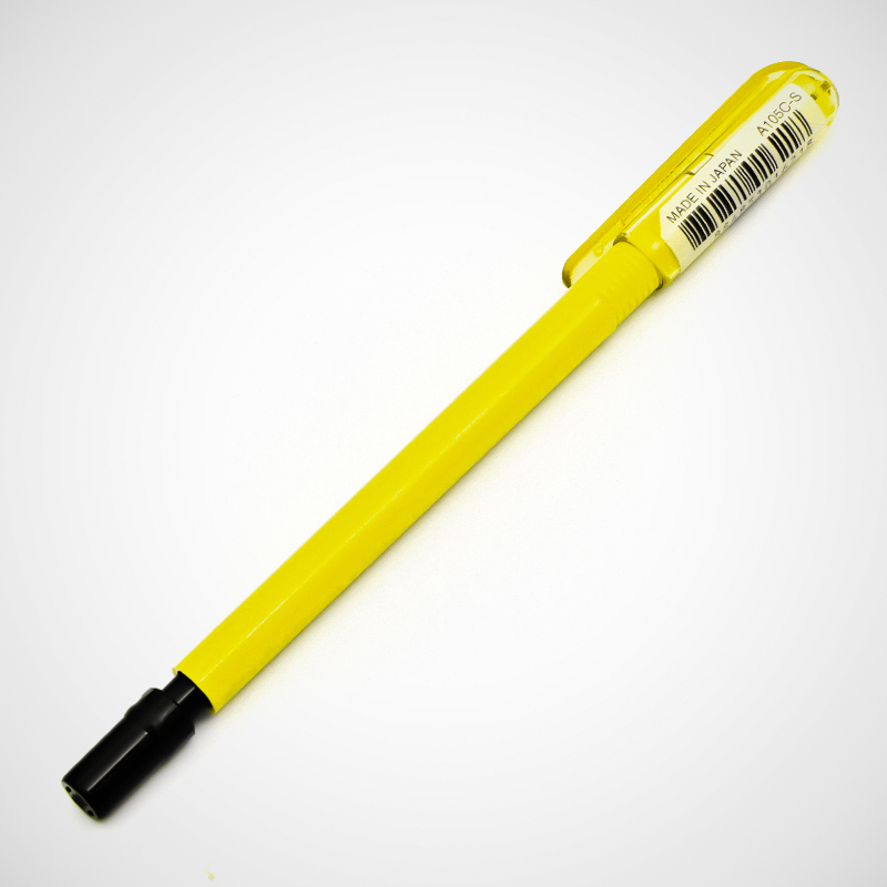 Pentel cap type pencil color transparent A105 pen 0.5 mm automatic activities: Yellow