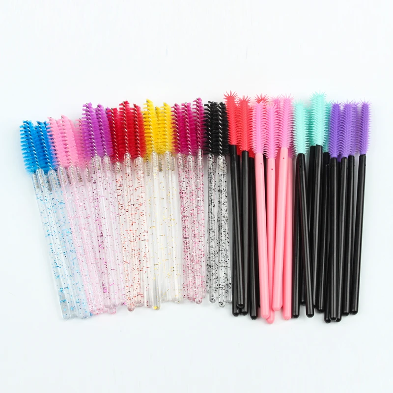 5/25/50pcs Mascara Wands Applicator Cosmetics Eyelash Brush Comb Crystal Eyelash Brushes Makeup Beauty Eye Brush