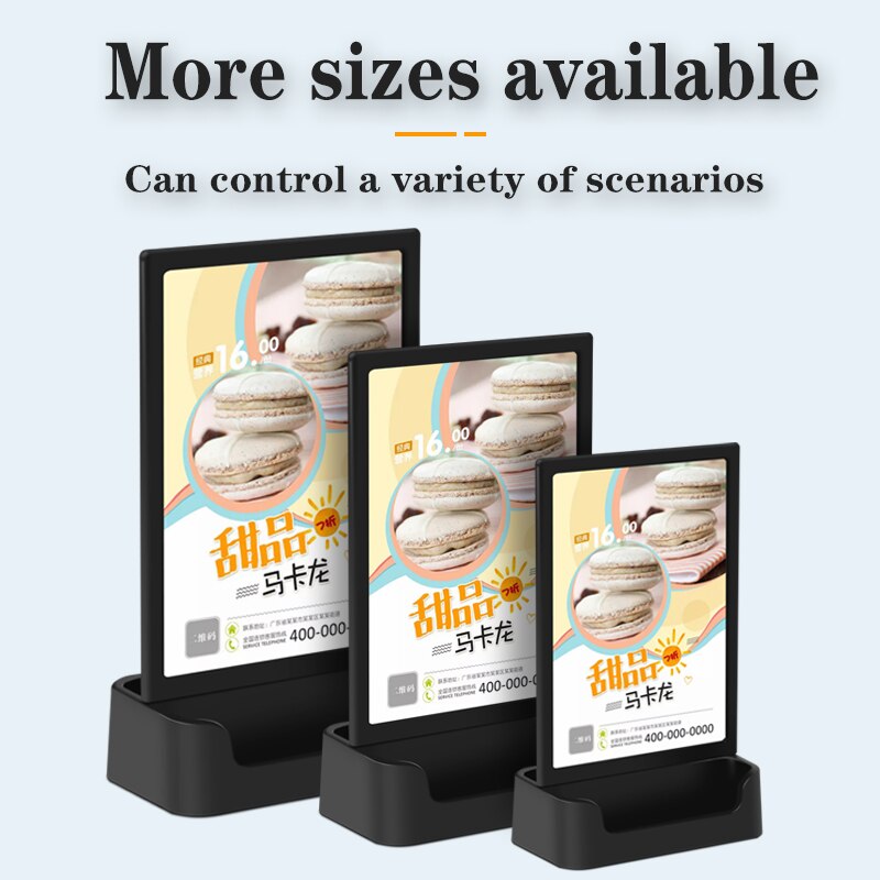 A4 Multifunctional Price Display Stand High-End Restaurant Commercial Office A5 Display Stand Vertical Catalog Table Sign