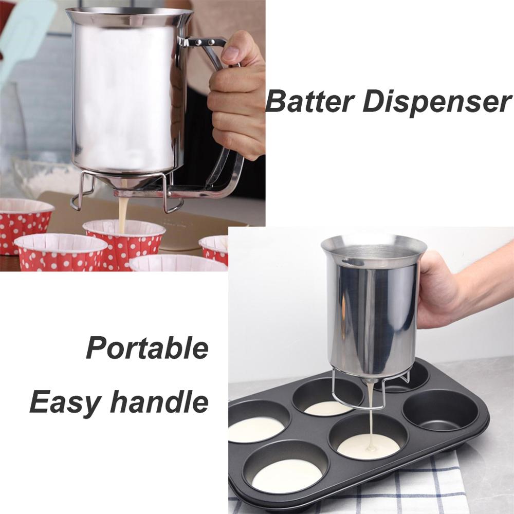 Dispensador de masa para panqueques, herramienta de cocina para hornear pasteles, cupcakes, Donut, Waffle del fabricante, máquina para rosquillas