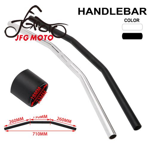 7/8" Motorcycle Handlebar - Chrome & Black Universal Fit For Harley, Honda, Yamaha 3 thumbnail image