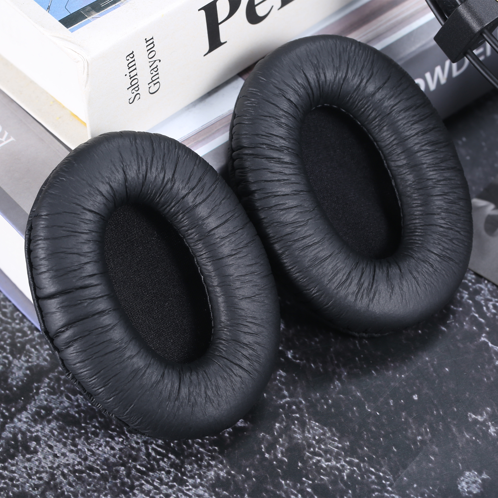 Earpads Headband fit for Sennheiser HD202 HD212 HD437 HD447 HD457 HD477 HD497 Headphones Headset Black Protein Leather Soft Foam
