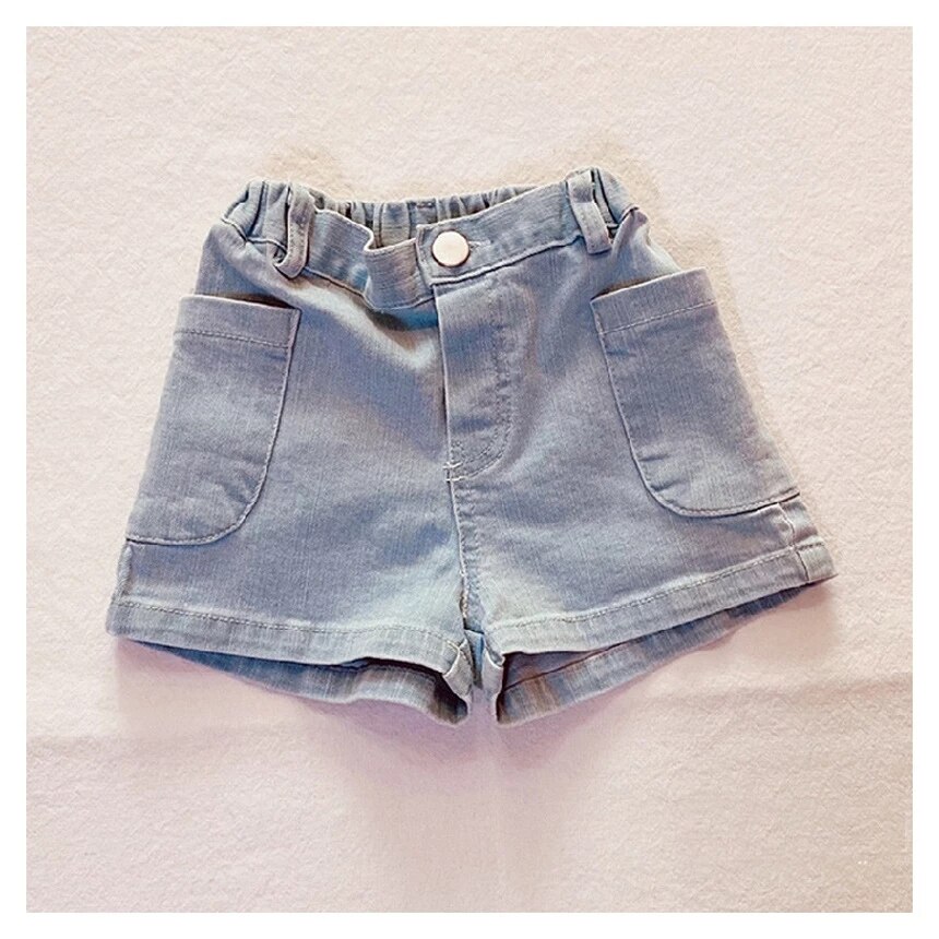 2021 estate neonate pantaloncini di jeans bambini cotone elastico Denim pantaloni corti abbigliamento coreano per bambini