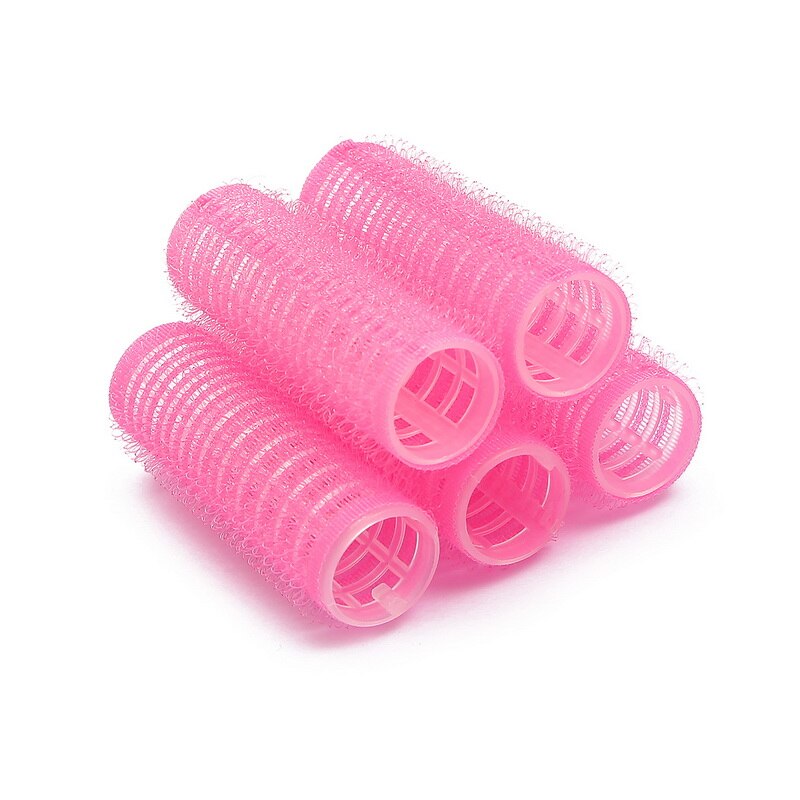 6 pçs/lote hairdressing uso doméstico diy magia grande rolos de cabelo auto-adesivo estilo rolo modelador ferramenta beleza: A