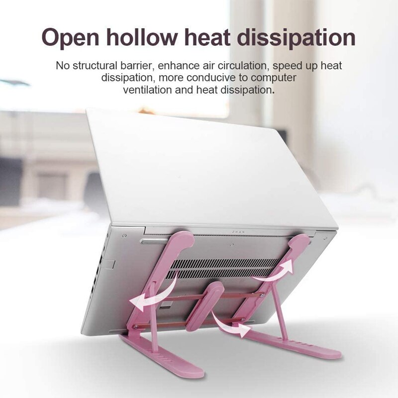 Pink Laptop Riser Portable Laptop Riser, Laptop Stand for Desk, 6 An... – Vicedeal