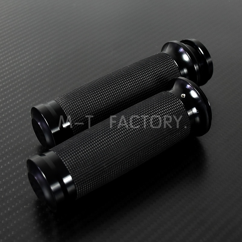 thumbnail image 2 of HTTMT Black Hole Hollow Circle Hand Grips For Harley Touring & Dyna | 25mm / 1inch 2 of 2