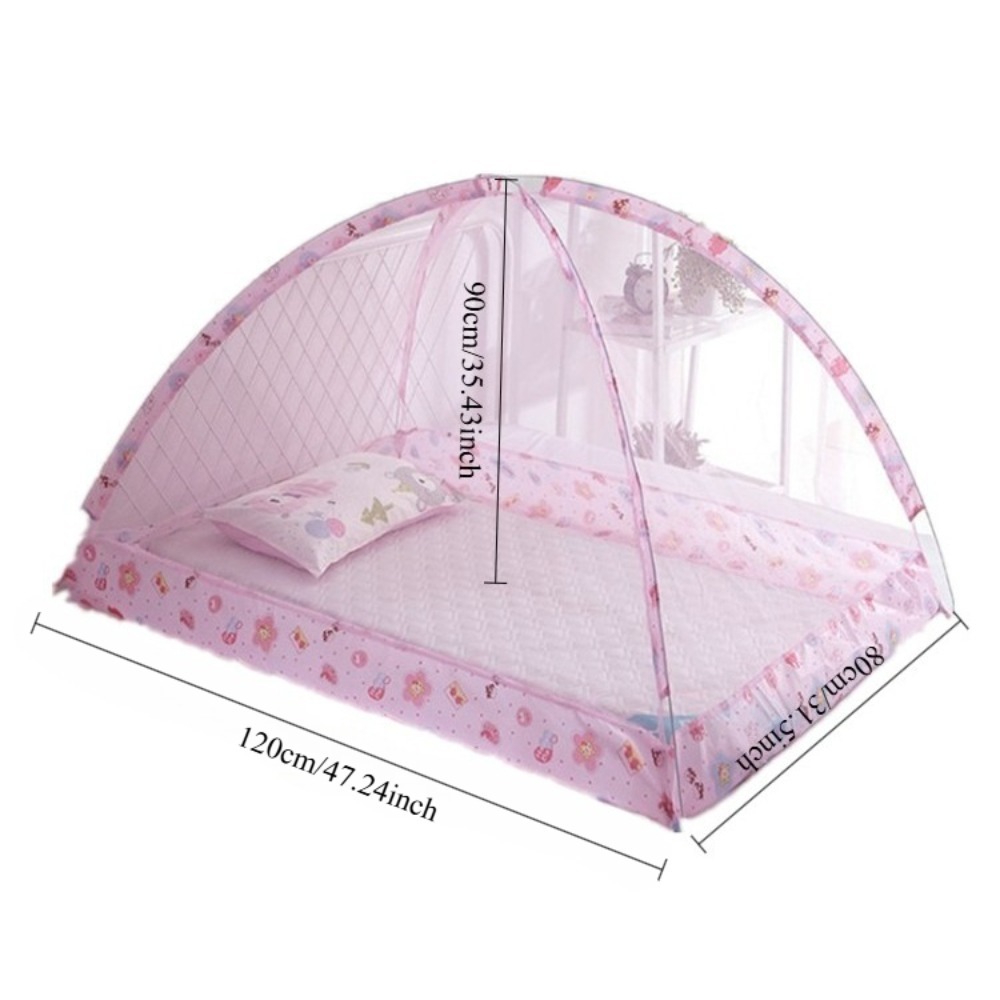 Foldable No Bottom Kids Mosquito Net Baby Bed Canopy Easy Setup