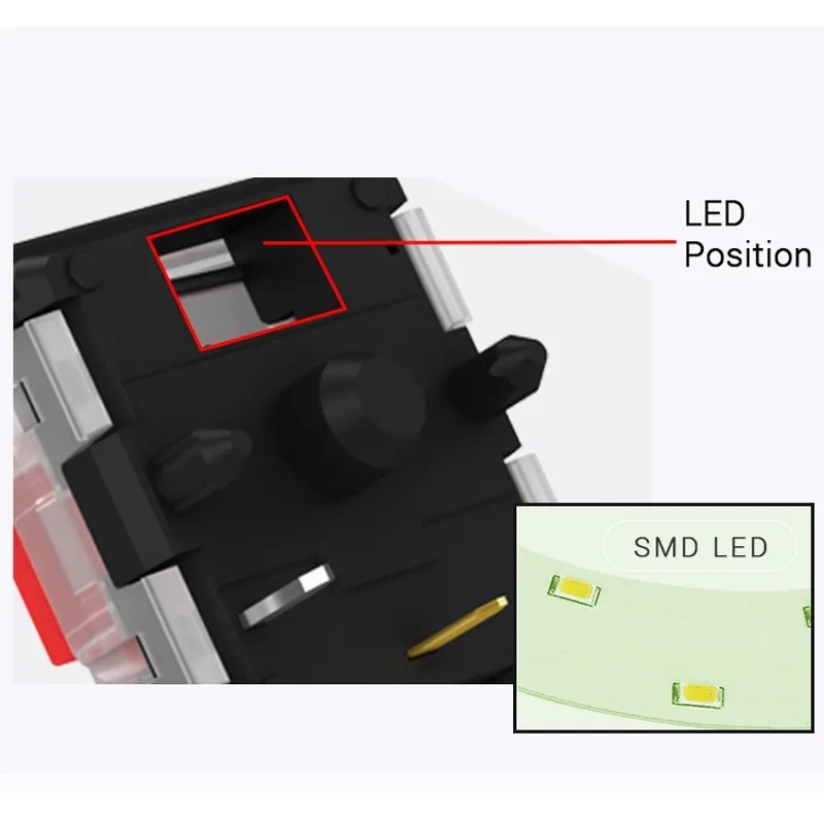 Niskoprofilowy przełącznik kailh do połowy ultracienki RGB swites do podświetlenia mechaniczna klawiatura do gier brązowo-biały niebieski czerwony