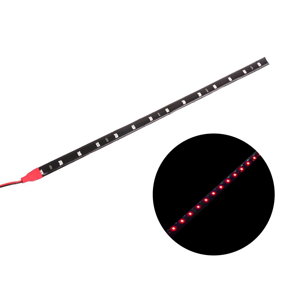 1x 30cm 15 smd bil led strip ljus bil styling interiör dekorativ atmosfär lampor yttre modifiering omgivande ljus drl: Röd 1pc
