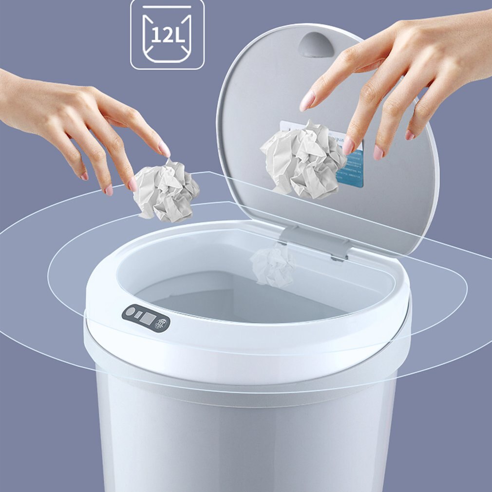 Automatic Touchless Intelligent Induction Motion Sensor Kitchen Trash Can Wide Opening Sensor Eco-Friendly Waste Garbage Bin