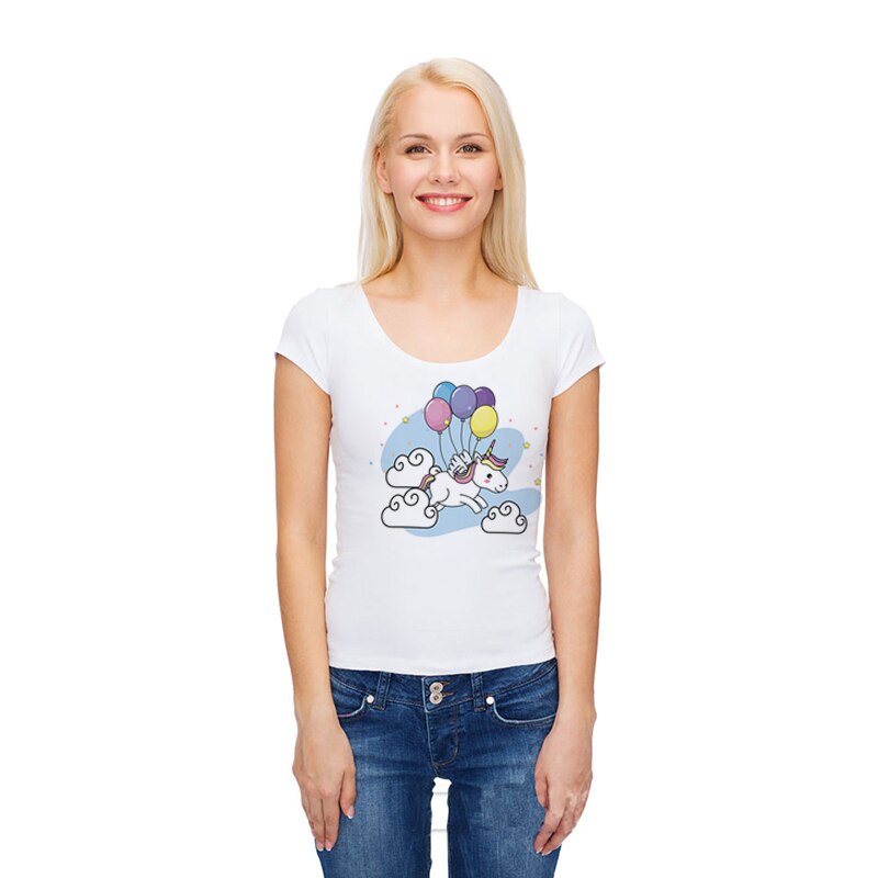 Lovely Unicorn Patches Diy Iron-On Transfers Washable Cartoon Vinyl Stickers Applique On Clothes