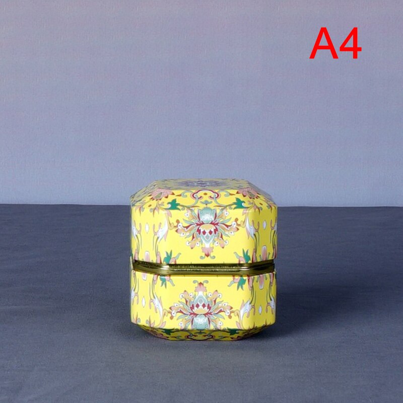 Diamond Shape Mini Tin Tea Coffee Candy Storage Box Tea Caddy Metal Case Wedding Party Box: Burgundy