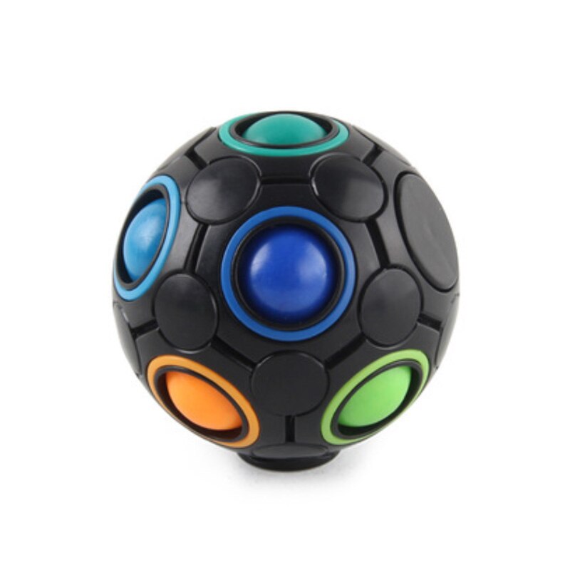 Regenbogen Puzzle Ball Würfel Magie Regenbogen Ball Bündel betonen zappeln Spinner Ball Gehirn Teaser Spiele Zappeln Spielzeug freundlicher Erwachsene 1Stck: JY-ZJMLQ-2