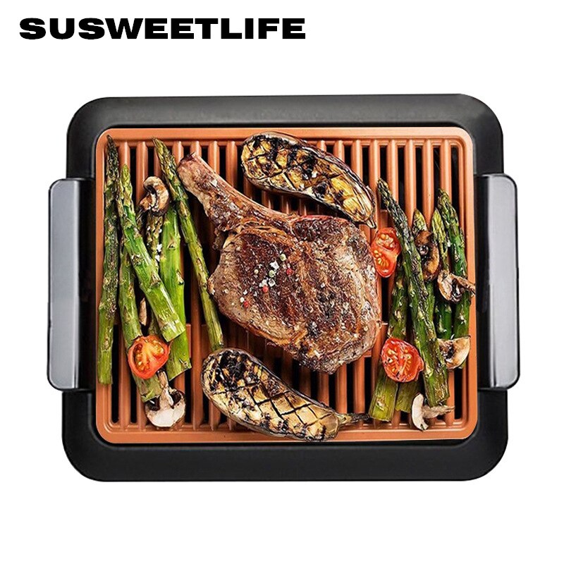 Smoke-free non-stick electric grill, multi-function electric grill, indoor electric grill, grill