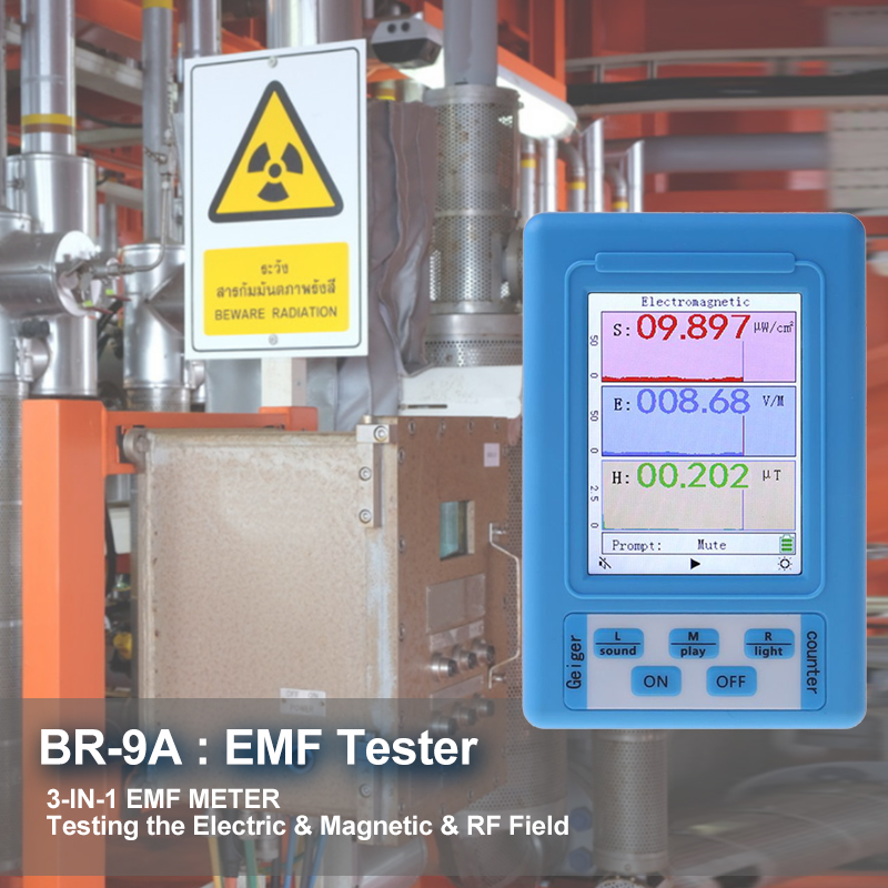 Elektromagnetische Straling BR-9A Tester Detector X-Ray Beta Gamma Detector Teller Radioactiviteit Data Vergrendeling Straling Dosimeter