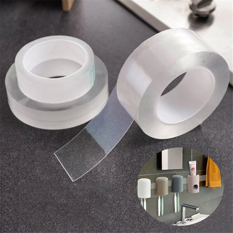 1/3/5 m Double Sided Tape Nano Reusable Transparent Super Strong Waterproof Self Adhesive Two Face Glue Stickers Plaster