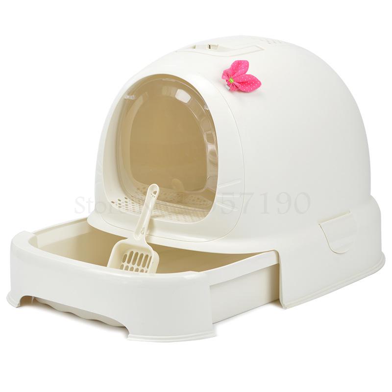 Cat Litter Box Fully Closed Cat Toilet Fat Cat Oversized Cat Litter Box Large Single-layer Cat Potty Drawer Type