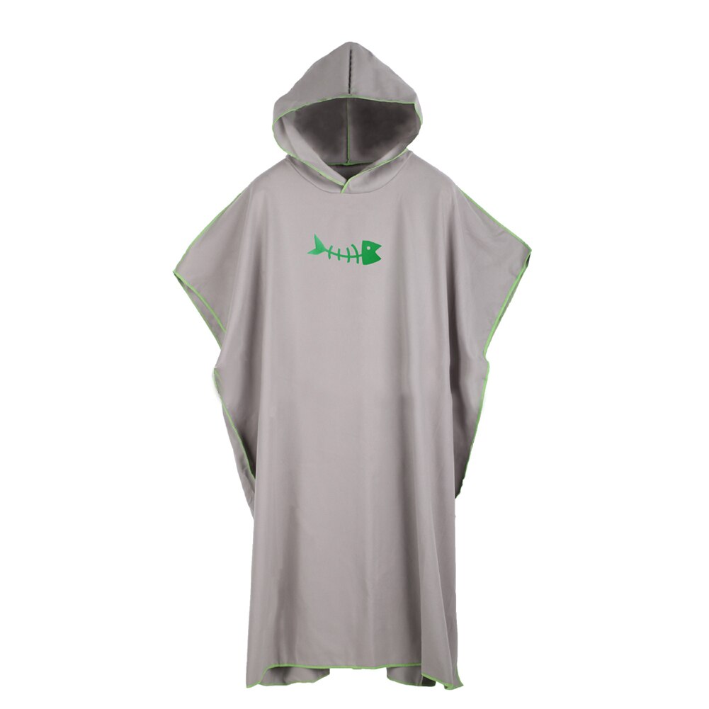 Volwassen Duiken Pak Veranderen Gewaden Poncho Hood Sneldrogend Hooded Handdoek Sneldrogende Absorberende Zweet-Absorberende Zwemmen gewaad: Grey