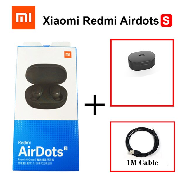 Xiaomi Redmi Airdots S-auriculares TWS, inalámbricos por Bluetooth, auriculares con Control IA y micrófono para videojuegos y reducción de ruido: Azul cielo