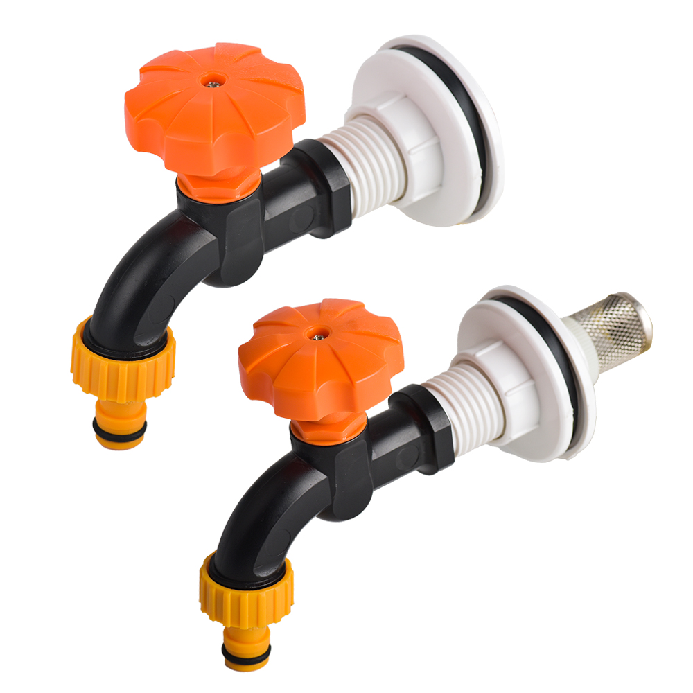 Bulkhead Fitting Double Threaded Bulkhead Water Tank Connector for Rain Barrels Aquariums Water Tanks Tubs Pools