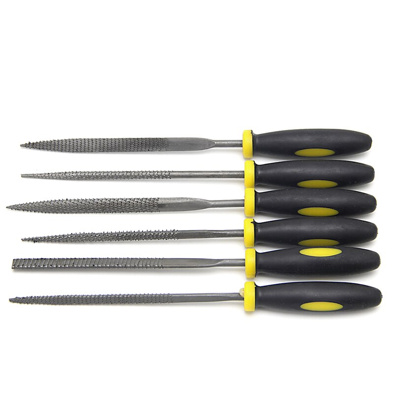 Mini aguja de escofina para limar Metal, 6 uds., 140mm, herramientas de madera para carpintería, Q84D