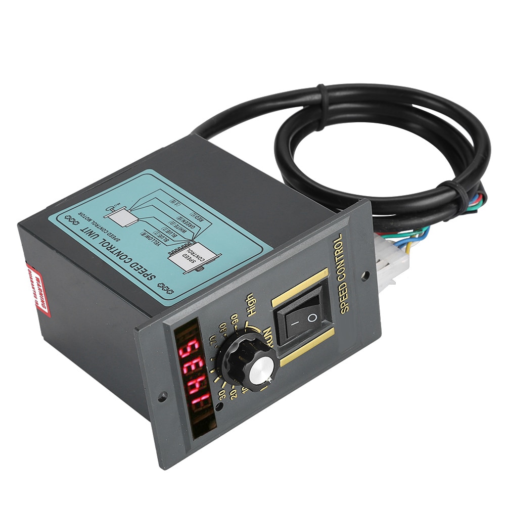 Ac 220v motorhastighetsregulator 50hz 400w digital justerbar trinnløs plc motorhastighetsregulator 0-1450 o / min hastighetsregulator