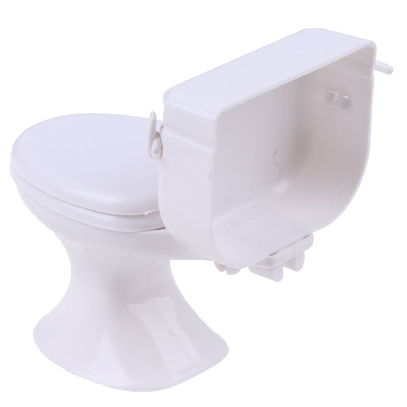 Poppenhuis Meubels Vintage Badkamer Modellering Witte Wc Poppenhuis Miniatuur Baby Pretend Speelgoed Poppen Accessoires
