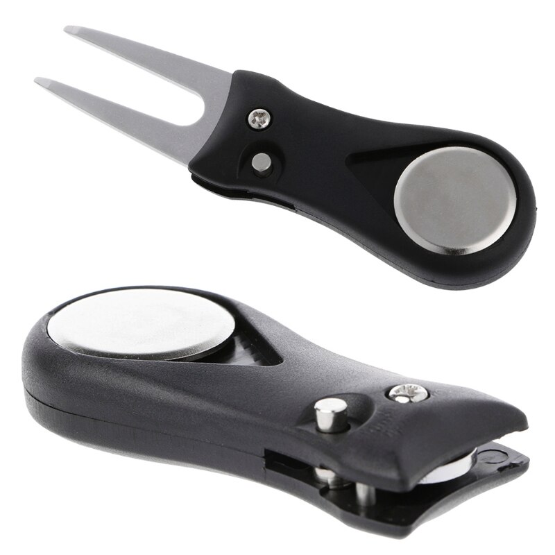 Golf Divot Repair Switchblade Pitch Groove Cleaner Pitchfork Putting Green Forks