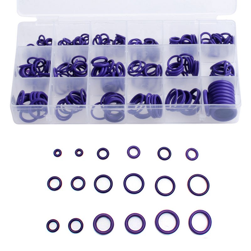 270Pcs Hnbr Auto Van Airconditioning Rubber Wasmachine O Ring Seal Assortiment Auto-Styling Paars Airconditioning Onderdelen