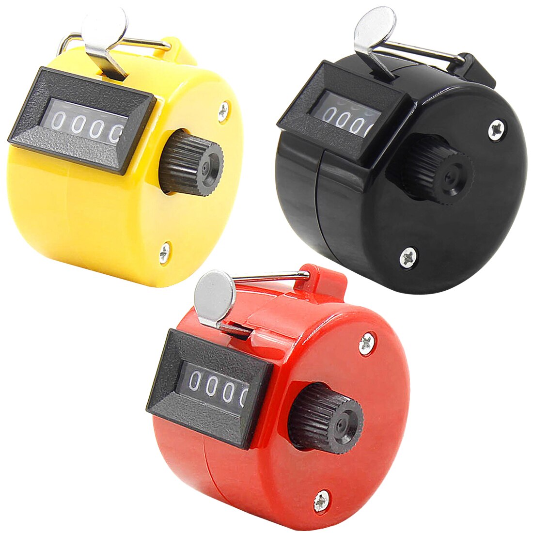 Håndholdt 4- sifret / 5- sifret talteller mekanisk manuell håndflateklikkerteller forteller maks . 9999/ 99999 plastradeteller