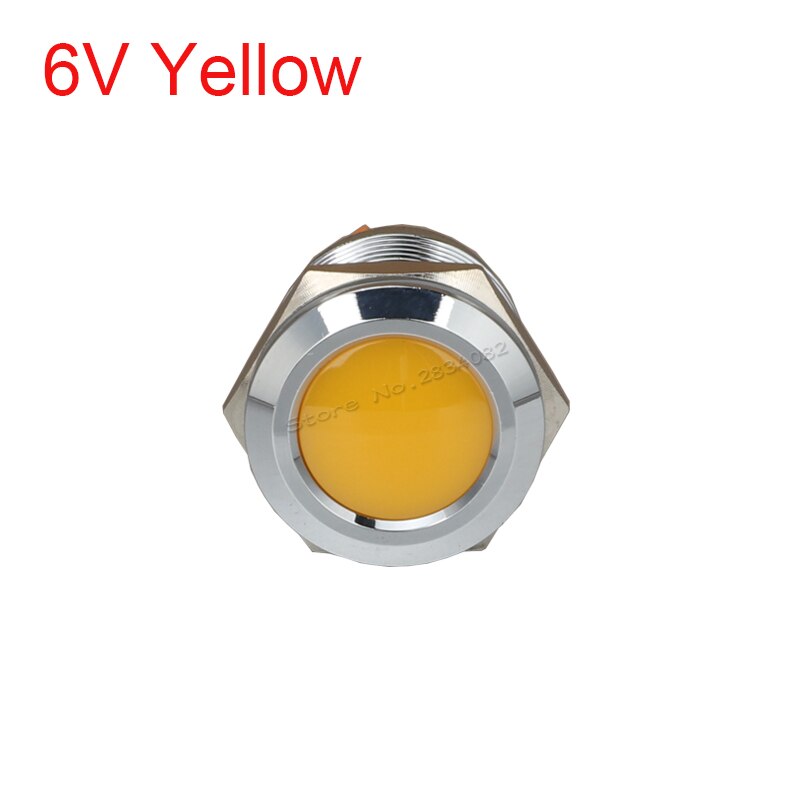 19mm Metal Indicator light LED Signal Lamp Warning light Car Boat Pilot Panel Signal Light 6V 12V 24V 220V 110V RGBYW Waterproof: 6v blue