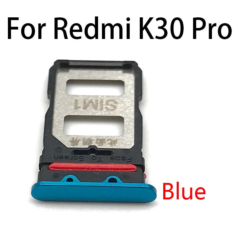 Udskiftningsdel til sim-kortbakkeholder til xiaomi redmi  k30 pro / poco  f2: K30 pro blå