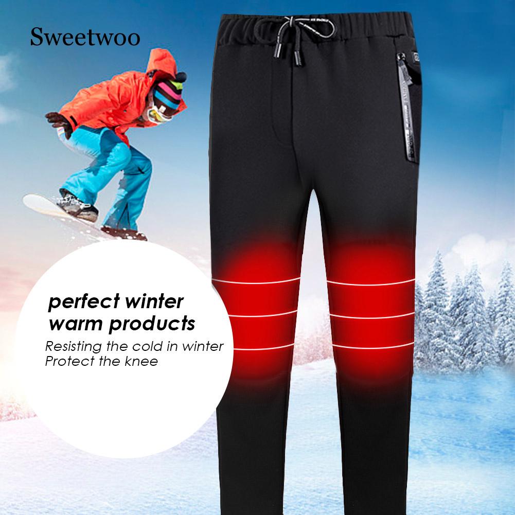 Elektrische Verwarmde Warme Broek Mannen Vrouwen Usb Verwarming Base Layer Broek Geïsoleerde Heatedunderwear Voor Camping Wandelen Winter Outdoor