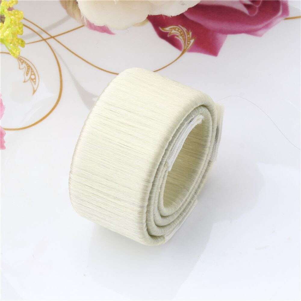 Herramienta de cabello trenzado circular de forma circular, utensilio para hacer moños de rosquilla flexible francesa, utensilios de estilismo para el pelo Diy de Clip de estilo de peinado, 1 ud.: beige