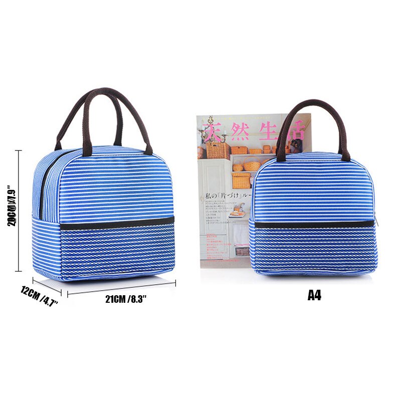 Women Reusable Insulation Lunch Bag Kids Warm Keeping Lunch Thermal Box Cooler Tote Handbags Food Bags