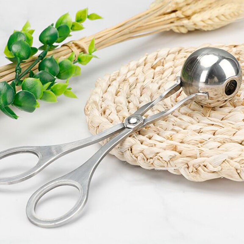 304 rustfrit stål kødmelon baller non-stick tang kage pop frikadelle ske is scoop cookie dej scoop